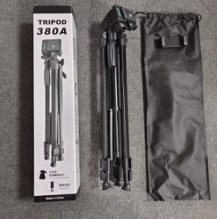 380A Professional Tripod for DSLR, Cinematography Cameras and Mobile | 4.5 Feet Aluminium legs | Portable Durable Heavy duty Tripod