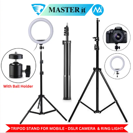 380A Professional Tripod for DSLR, Cinematography Cameras and Mobile | 4.5 Feet Aluminium legs | Portable Durable Heavy duty Tripod